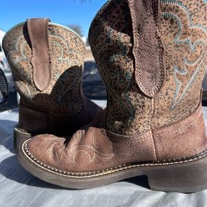 Ariat womens FatBaby Leopard Cowboy Boots
